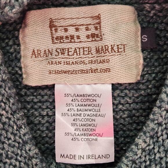 Aran Sweater Market Cable Knit Wool Blend Sweater | Made in Ireland | Women’s S - Picture 10 of 11